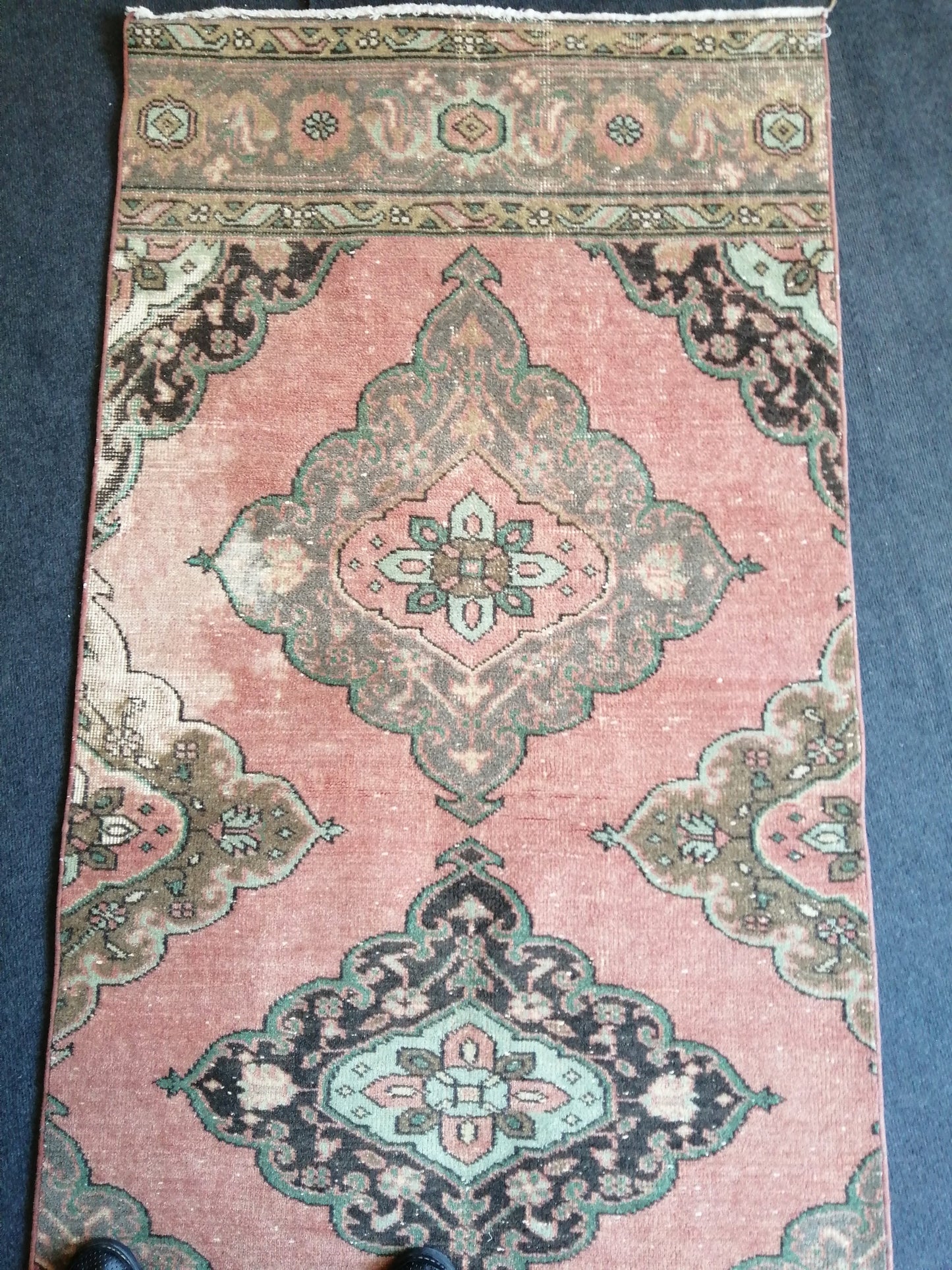 12.6 x 3 Oushak Runner Rug Turkish Runner Rug Vintage Runner Rug Hallway Runner Rug Kitchen Runner Rug Wool Runner Rug Wool Oushak Rug