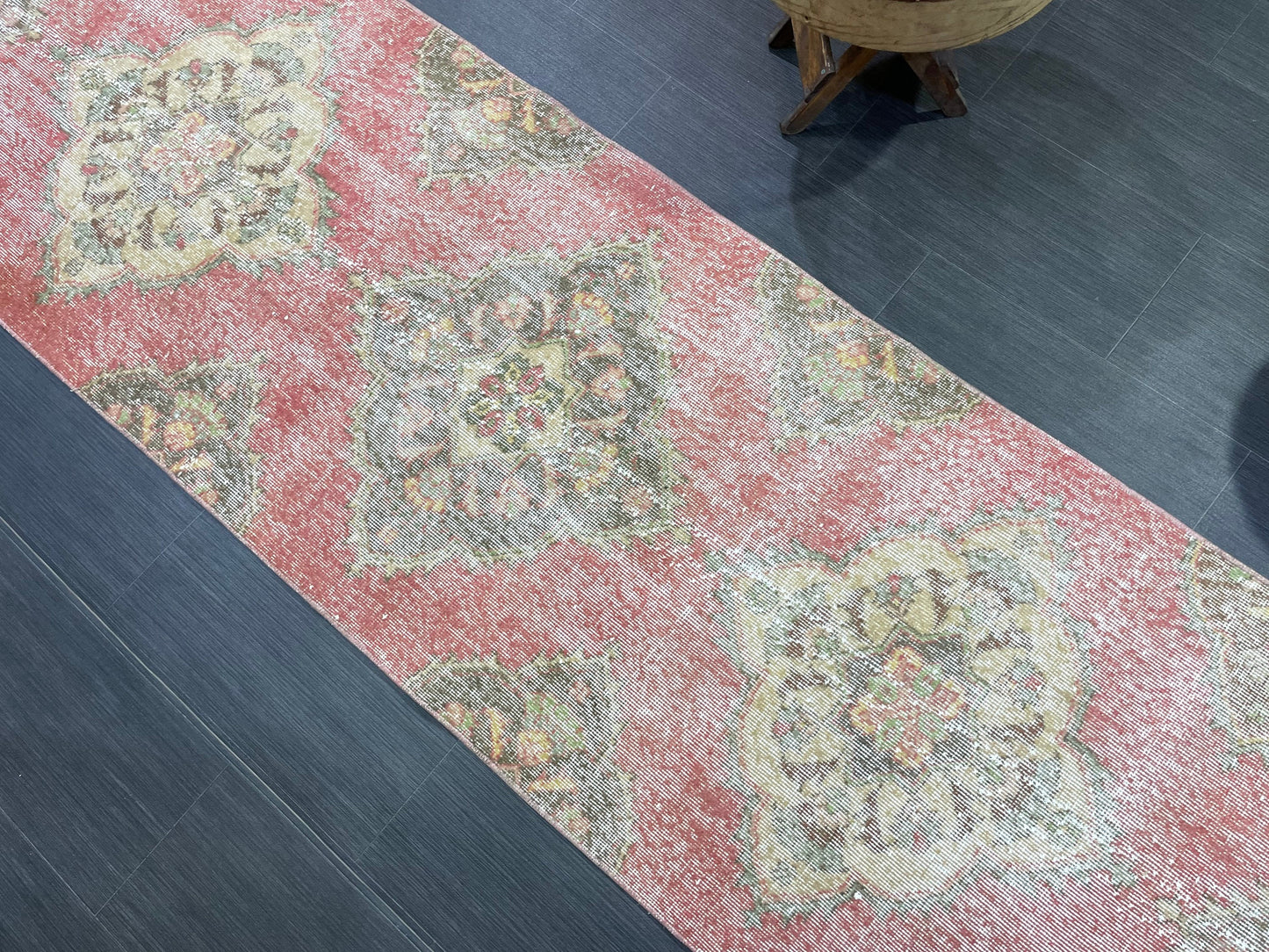 Turkish Runner Rug, Hand Knotted 2.8 x 12.7 Runner Rug, Vintage Runner Rug, Hallway Runner Rug, Persian Kitchen Runner Rug,Handmade Runner