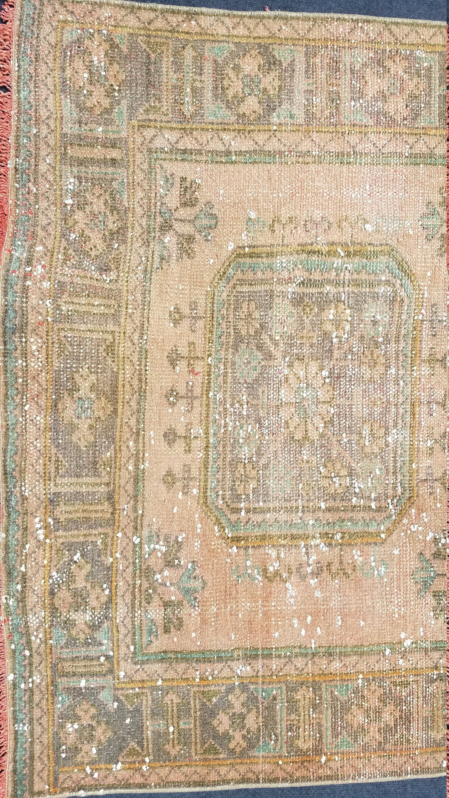 Oushak turkish rug, vintage rug, vintage oushak rug, vintage anatolian rug,unique hand made rug,kitchen rug  10'8x4'6