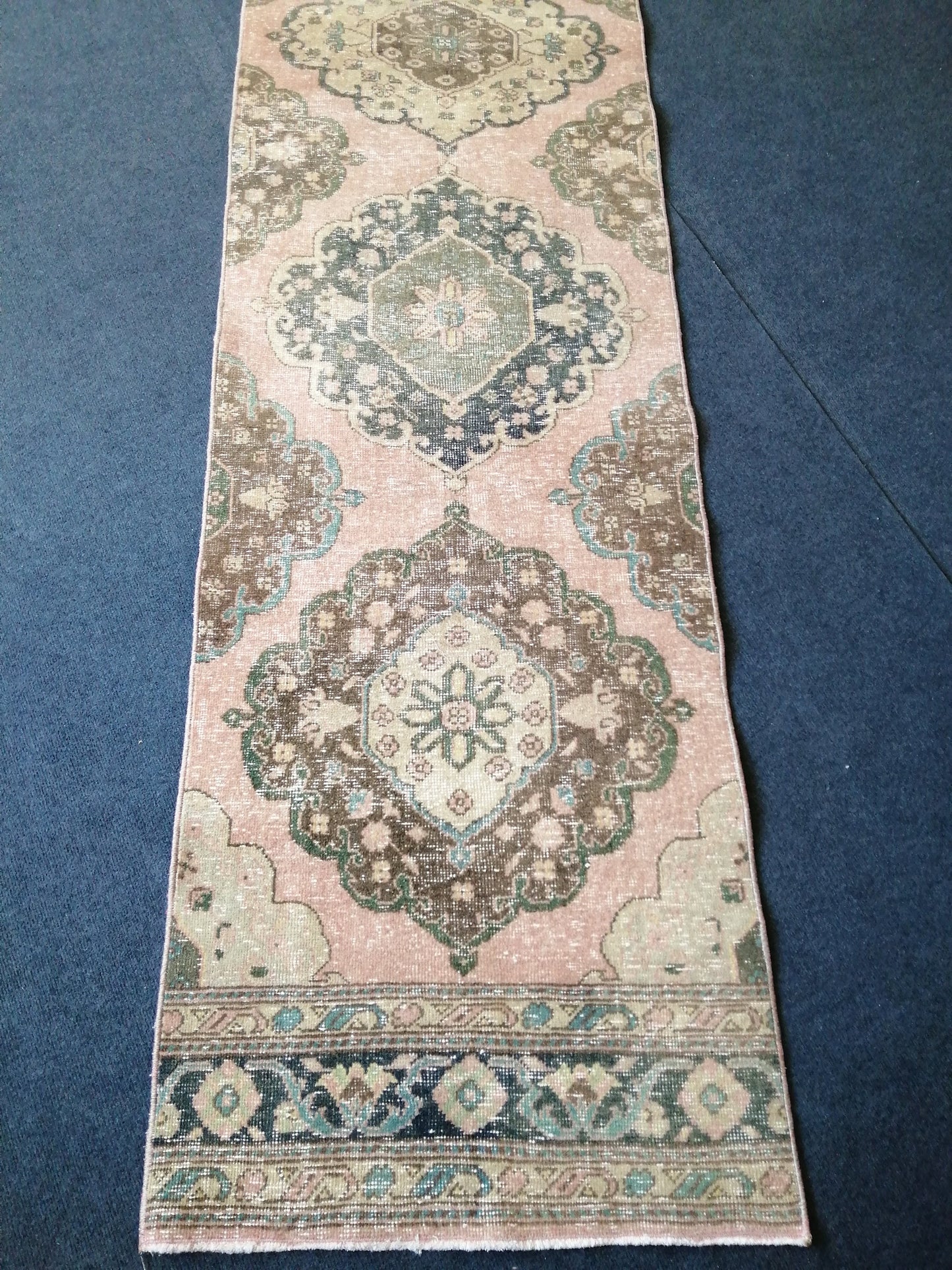 11.10 x 2.5 Oushak Runner Rug Turkish Runner Rug Vintage Runner Rug Hallway Runner Rug Kitchen Runner Rug Wool Runner Rug Wool Oushak Rug
