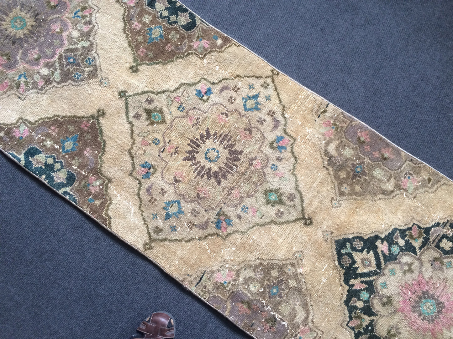 Oushak Runner Rug Turkish Runner Rug Vintage Runner Rug Hallway Runner Rug Kitchen Runner Rug Wool Runner Rug Wool Oushak Rug