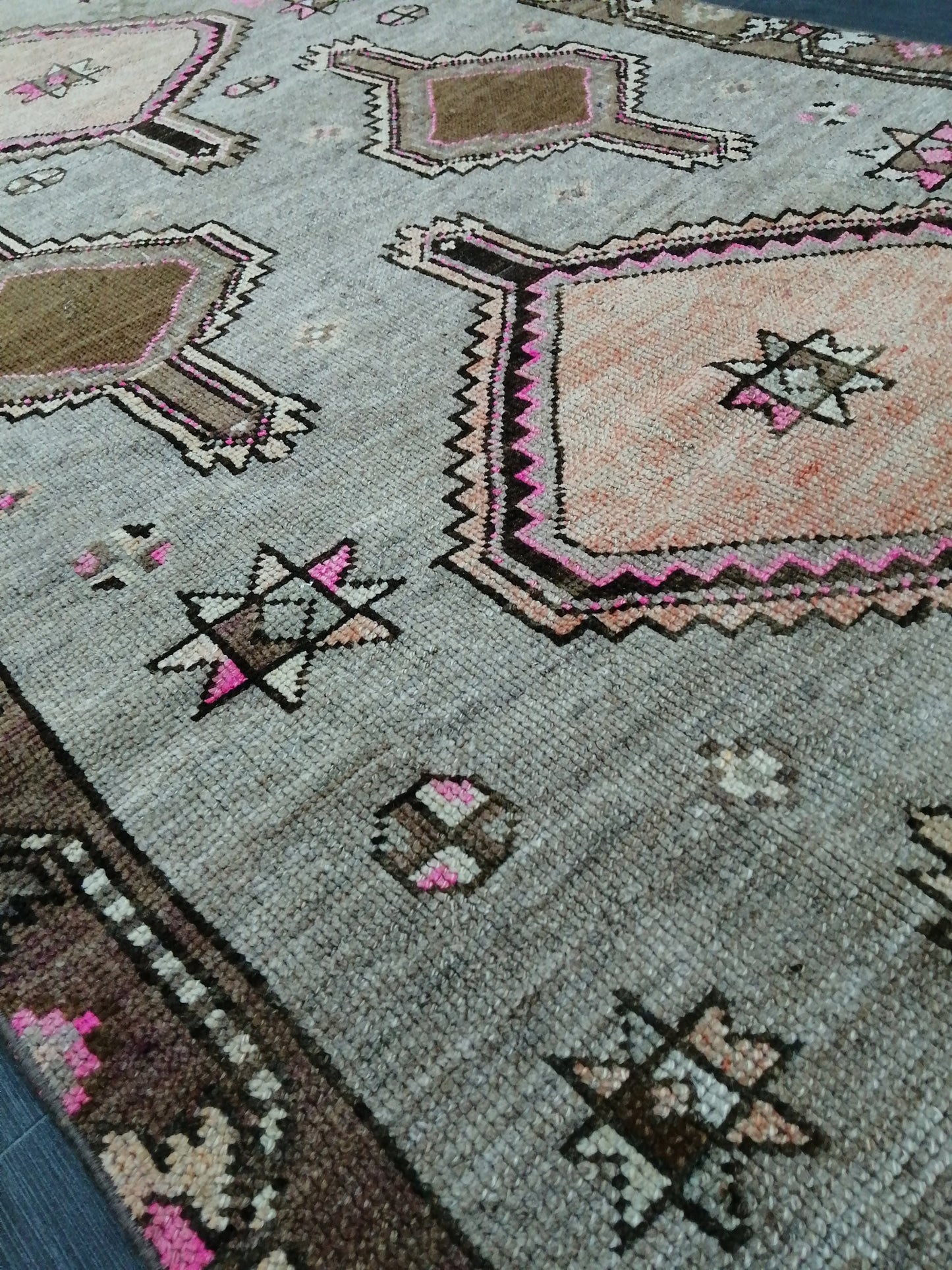 11.4 x 3.8 WOOL Oushak Runner Rug Turkish Runner Rug Vintage Runner Rug Hallway Runner Rug Kitchen Runner Rug Wool Runner Rug Wool Oushak