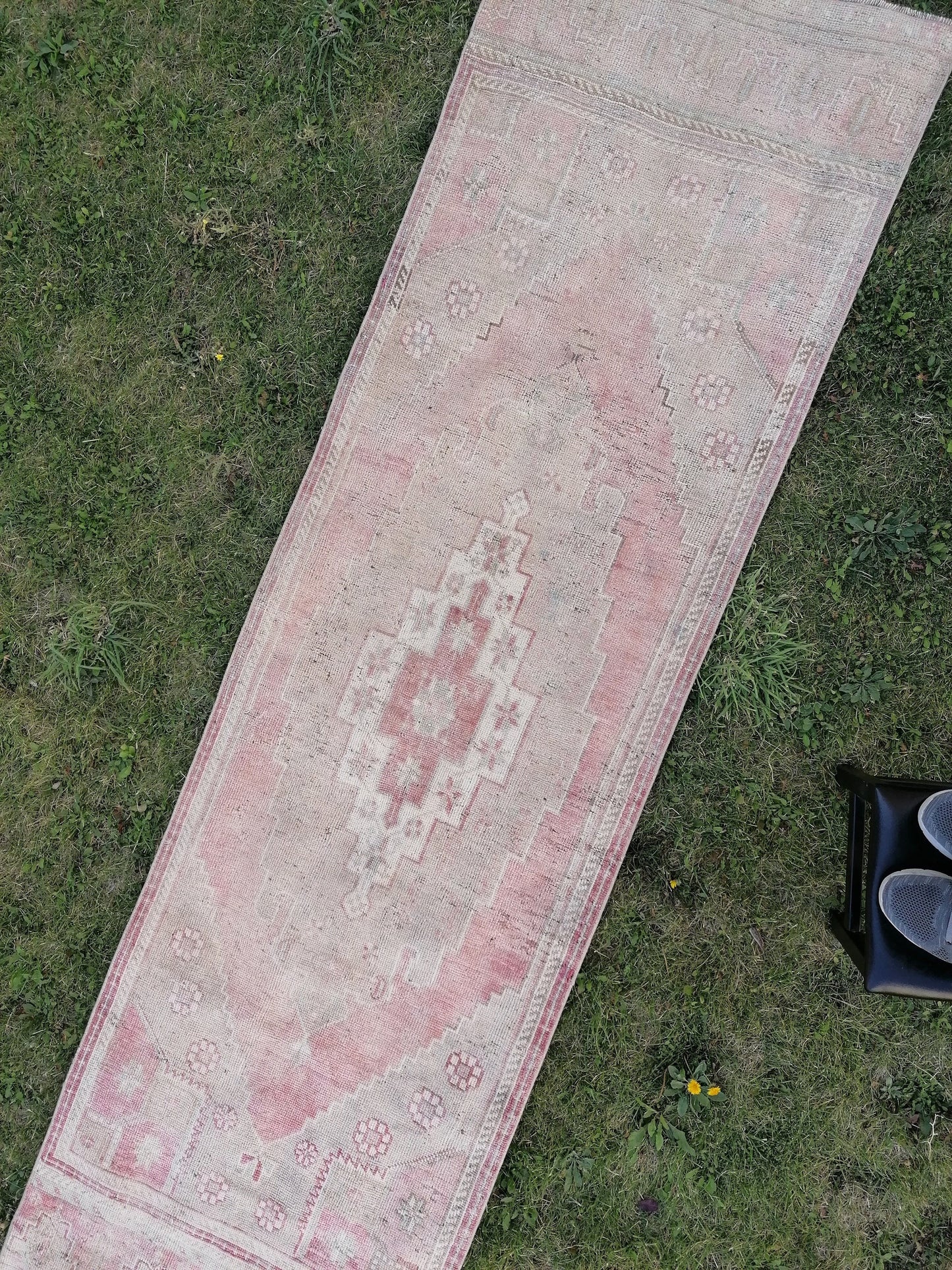 Handmade wool runner rug 2'11x9'9 vintage runner rug, turkish wool runner rug,hallway runner, kitchen runner rug, bohemian rug