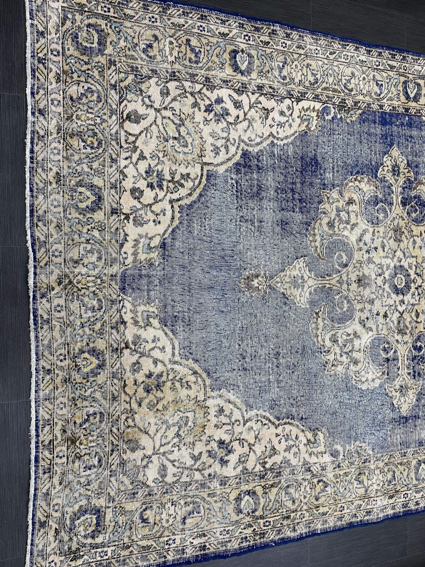 Large Distressed OUSHAK RUG 6.7 x 9.5 TURKISH Oriental Rug Vintage Persian Rug Vintage Rug Wool Oushak Rug Hand Made Rug Vintage Turkish Rug