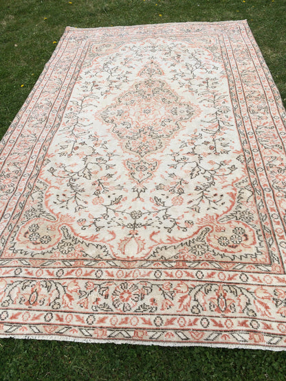 10 x 6 ft Vintage  RUGS LARGE Area RUG Turkish  Rugs Oushak Rugs Bohemian Rug Living Room Rug Oushak Runner Rug Hand Made Rugs