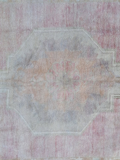 Oushak wool runner rug, vintage hallway runner 4'2x9'7 turkish hand made wool rug kitchen runner rug,