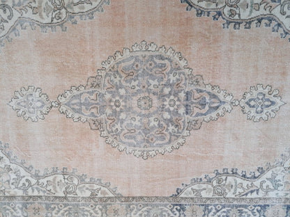 5.8 x 8.10 large oushak rug turkish rug vintage wool oushak rug handmade rugs