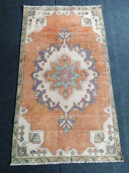 6 X 3.6 Turkish Rug, Oushak Rug, Oushak Rugs, Wool Oushak Rug, Oushak Runner Rugs, 3.6x6 Rug, Vintage Rug, Hand Made Rug