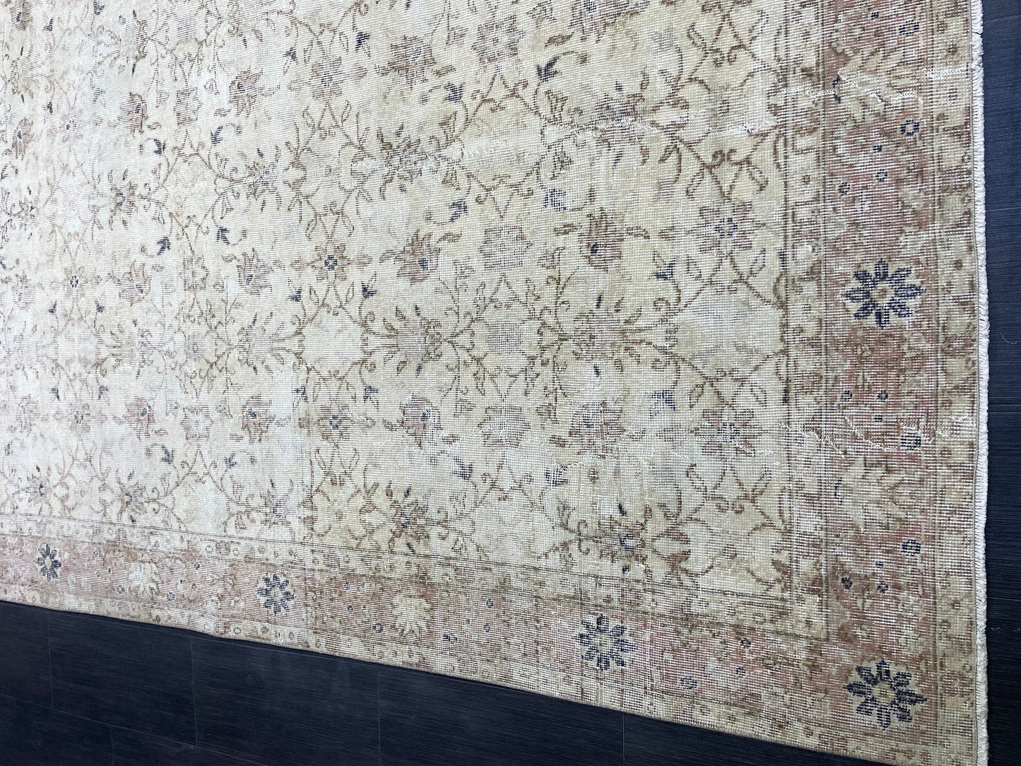 Large OUSHAK RUG, TURKISH 6.5 x 9.5 Rug, Vintage Oushak quality Rug, Vintage Rug Wool Handmade Rug, Hand Knotted Rugs, Persian Rug