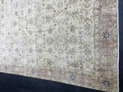 Large OUSHAK RUG, TURKISH 6.5 x 9.5 Rug, Vintage Oushak quality Rug, Vintage Rug Wool Handmade Rug, Hand Knotted Rugs, Persian Rug