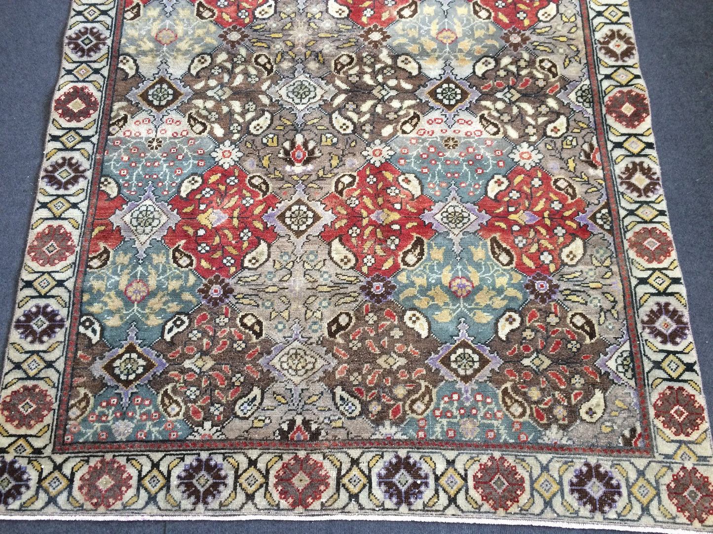 4.9 x 7 OUSHAK RUG TURKISH Oushak Rug Vintage 5x7 Rug Vintage Runner Rug Wool Rug Hand Made Rugs Vintage Turkish Rug