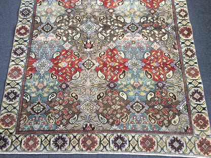 4.9 x 7 OUSHAK RUG TURKISH Oushak Rug Vintage 5x7 Rug Vintage Runner Rug Wool Rug Hand Made Rugs Vintage Turkish Rug