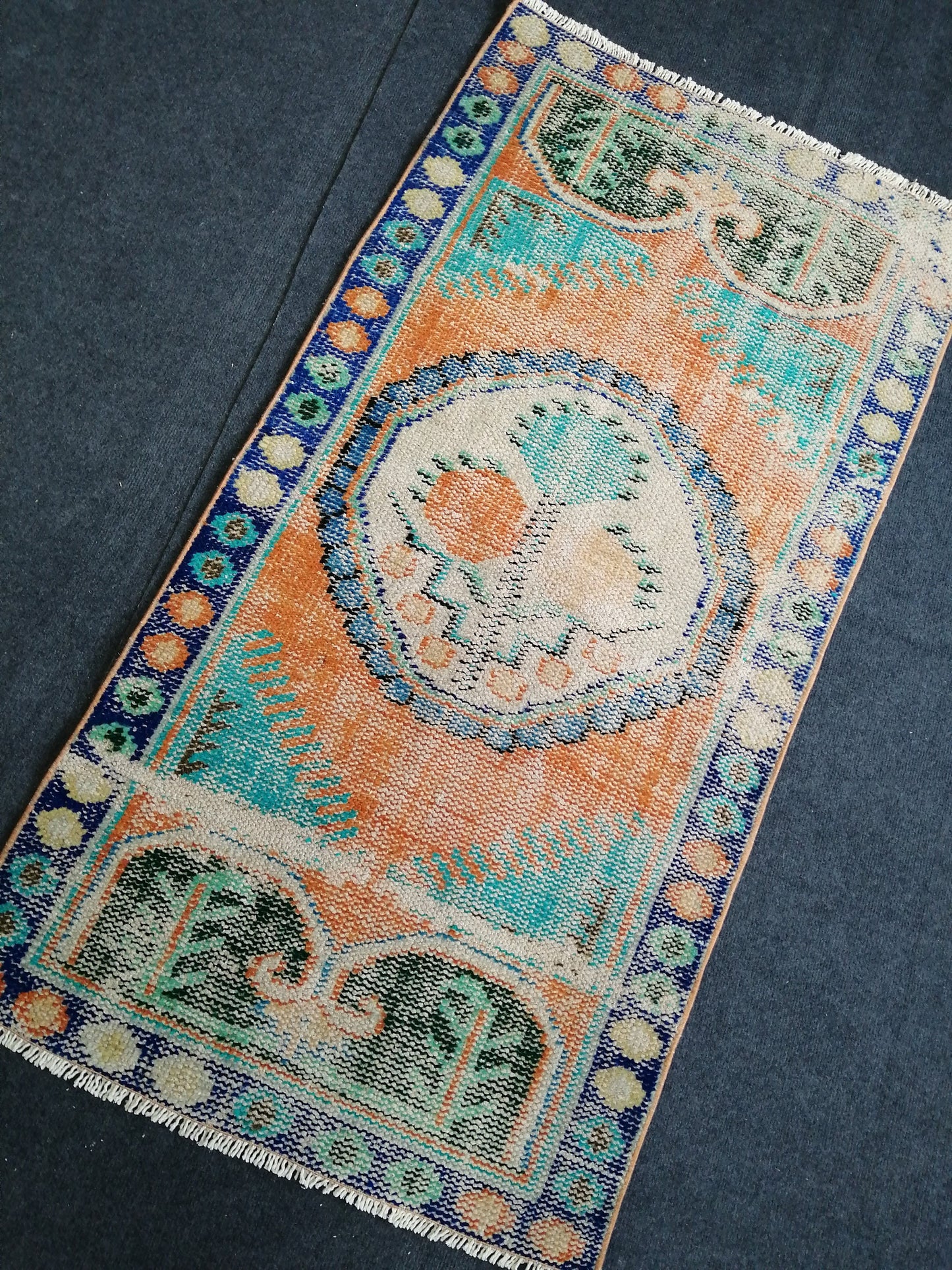 4.10 X 2.6 Mini Oushak Rug Small Area Rug Turkish Rug Oushak Rug Hand Made Rug Wool Vintage Rug