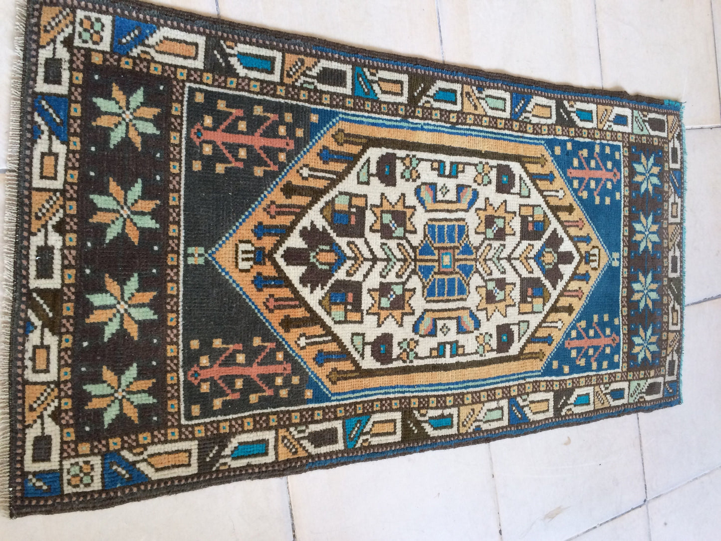 Hand Made Rug Oushak Rug Mini Rug Small Area Rug Turkish Rug Oushak Rug Hand Made Rug Vintage Rug