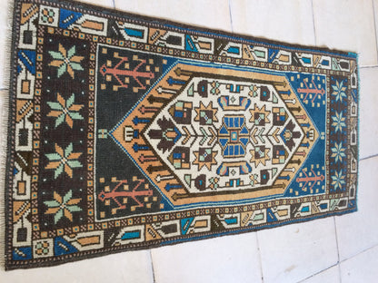Hand Made Rug Oushak Rug Mini Rug Small Area Rug Turkish Rug Oushak Rug Hand Made Rug Vintage Rug
