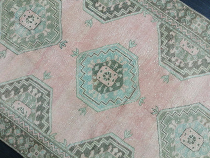 Oushak Runner Rug 10.4 x 4 Vintage Runner Rug Hallway Runner Rug Kitchen Runner Rug Wool Runner Rug Wool Oushak Rug