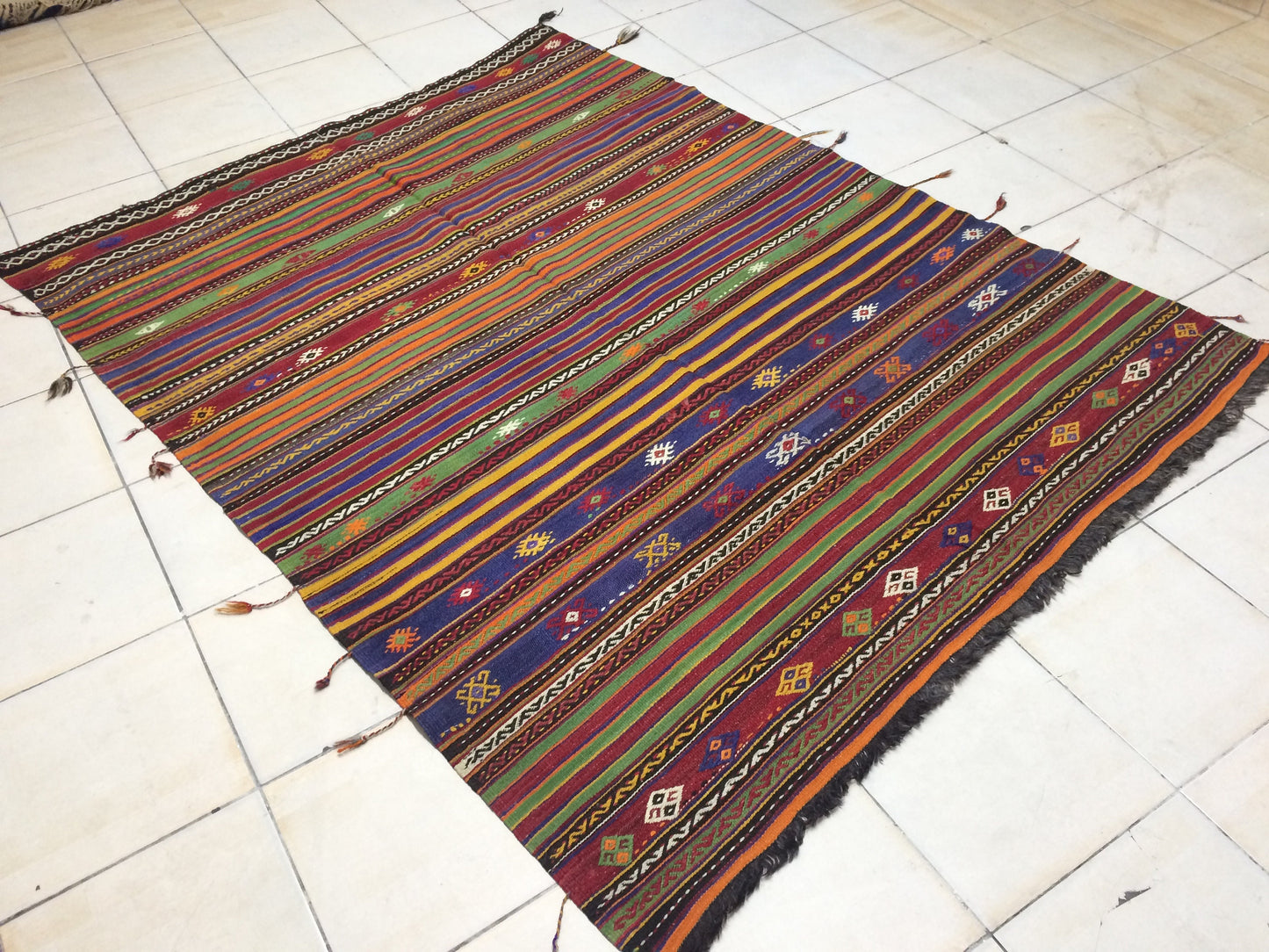 Flat Weave Rugs, Hand Made Rug, Oushak Rug, Flatweave Rustic Rug, Bohemian Rug, Turkish Rug, Farmhouse Rug, Vintage Rug, Wool rug