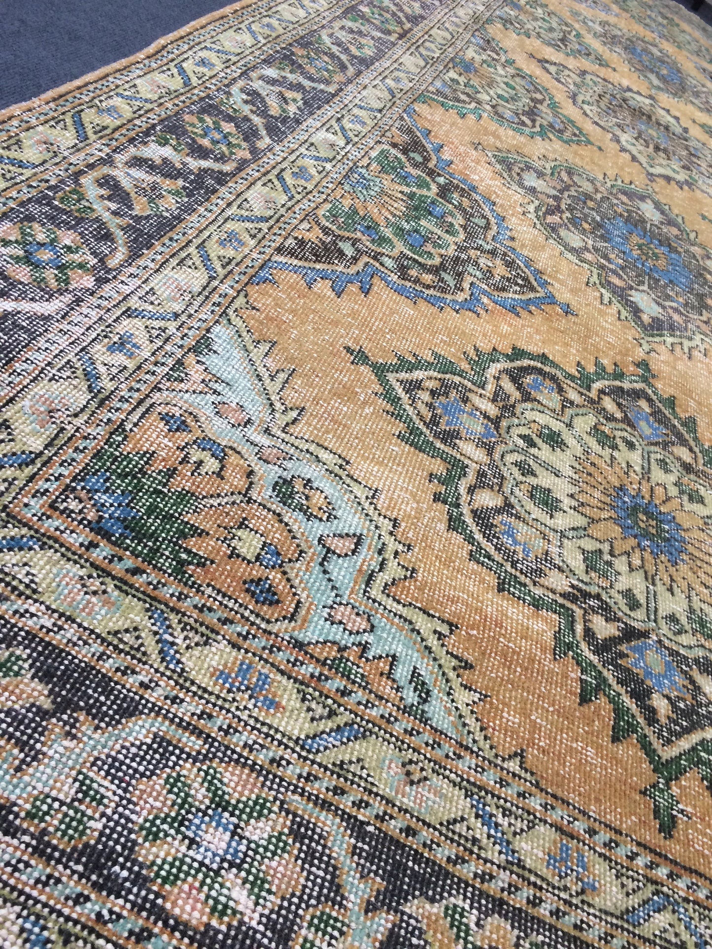 12.3 x 4.8 Large Area Rug Vintage Rug  Oushak Rug Turkish Rug Oriental Runner Carpet Persian Runner Rug 4.8x12.3 Runner