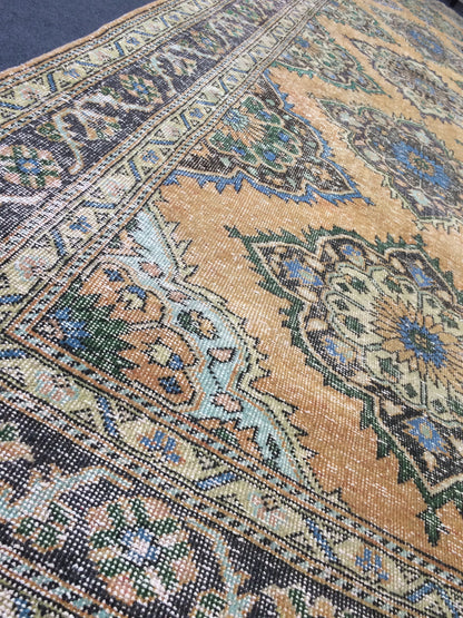 12.3 x 4.8 Large Area Rug Vintage Rug  Oushak Rug Turkish Rug Oriental Runner Carpet Persian Runner Rug 4.8x12.3 Runner