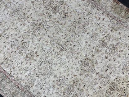 Muted Vintage Rug TURKISH Distressed Rug Vintage 5.3 x 8.7 Rug Oushak Rugs Muted Rug Turkish Oushak Rug, Vintage Oushak Rug Wool Rug