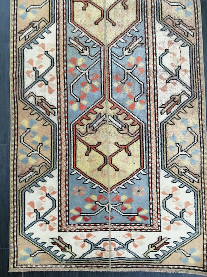 3 x 8.9 Runner Rug Handmade Patchwork Runner Rug Vintage Runner Rug Hallway Runner Rug Kitchen Runner Rug Wool Runner Rug Wool Oushak Rug