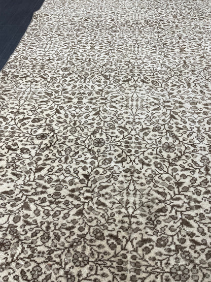 Neutral Oushak Runner Rug Turkish 4.7 x 9 Rug Runner Vintage Runner Hallway Runner Rug Persian Kitchen Runner Rug Oriental Wool Runner Rug