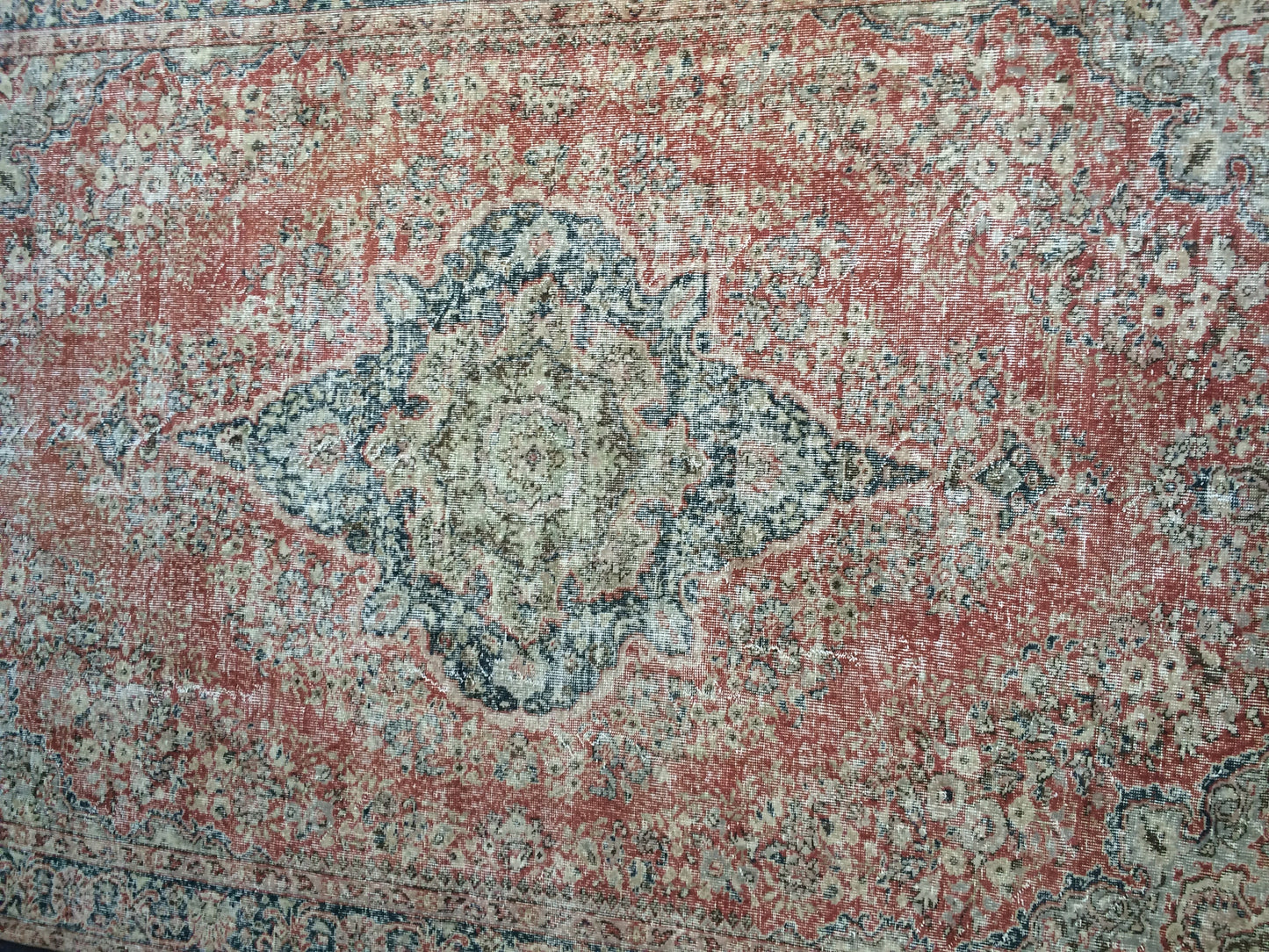 10 x 6.7 Large Area Oushak Rug Vintage Rug Turkish Rug