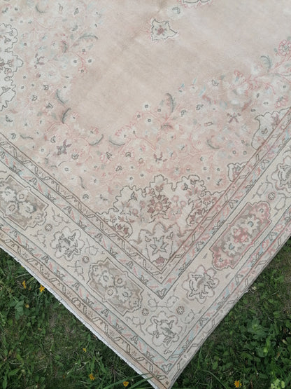 Vıntage rug, turkısh rug, muted vıntage rug, oushak rug, kıtchen rug, area rug 5x9'4