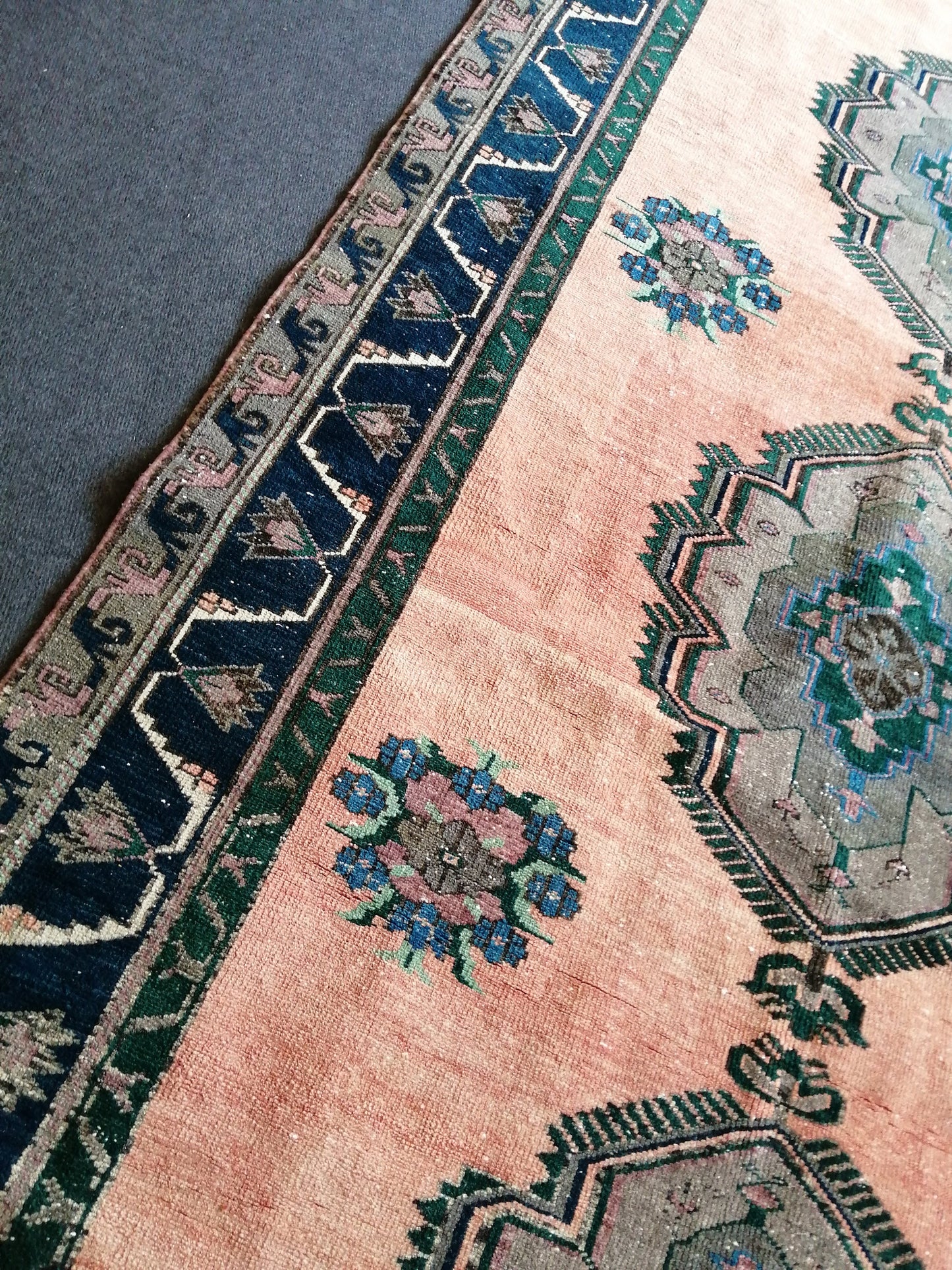 Turkish Rug 5x12, Vintage Rug, Oushak Rug, Oriental Runner Rug