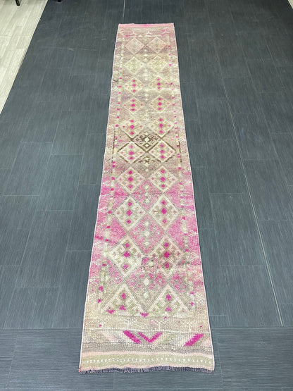 Turkish Runner Rug 2 x 10.8 Runner Rug Vintage Runner Rug Hallway Runner Rug Persian Kitchen Runner Rug High Wool Pile Runner Rug