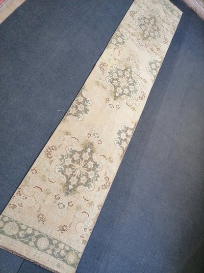 13'6x2'7 turkish runner rug,runner rug,vintage oushak runner rug,kitchen runner rug,hallway runner rug,vintage runner rug,oushak runner rug