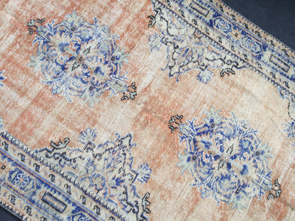 12 x 4.7 Oushak Runner Rug Turkish Runner Rug Vintage Runner Rug Hallway Runner Rug Kitchen Runner Rug Wool Runner Rug Wool navy dyes