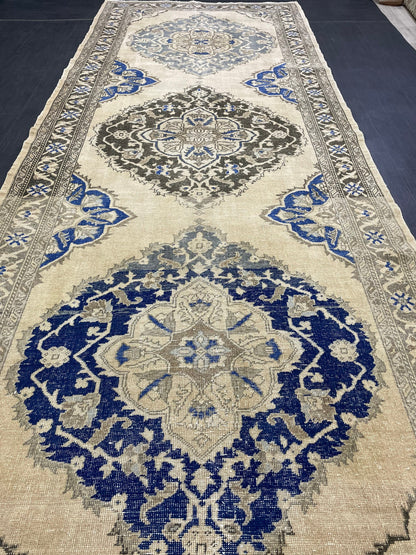 Oushak 4.8 x 13 Runner Rug Turkish Runner Rug Vintage Runner Rug Hallway Runner Rug Kitchen Runner Rug Wool Runner Handmade Runner