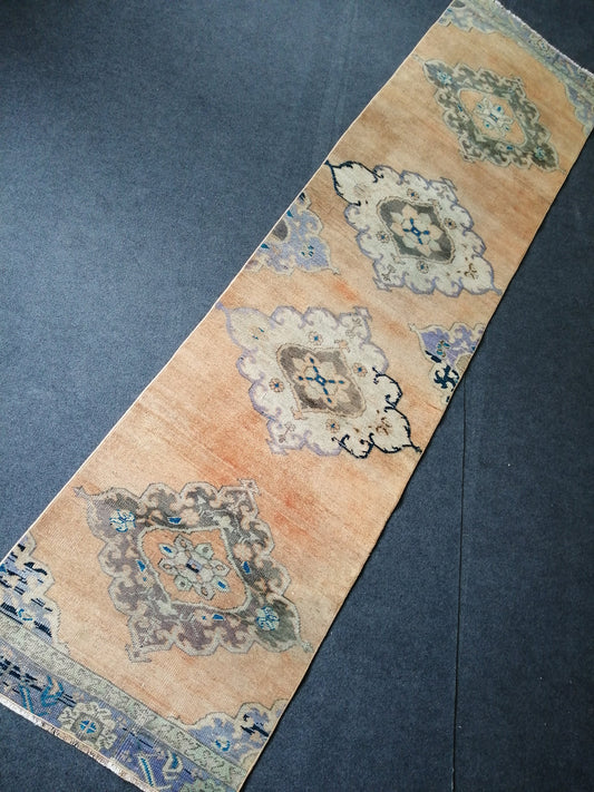 10 X 2.6 VINTAGE Oushak Runner Turkish Runner Rug Vintage Runner Rug Hallway Runner Rug Turkish Rug Runner Wool Runner Rug Wool Oushak Rug