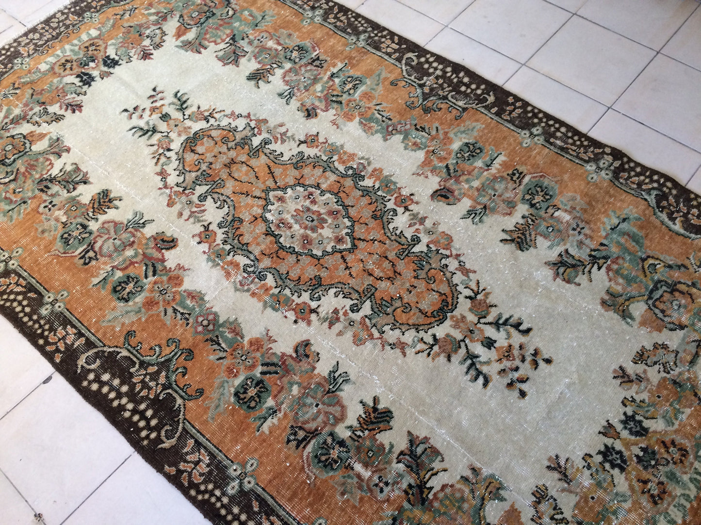 Turkish Oushak Rug Large Area Oushak Rug Pastel Colors Rug Hand Made Oushak Rug Distressed Colors Rug Earth Tones Rugs