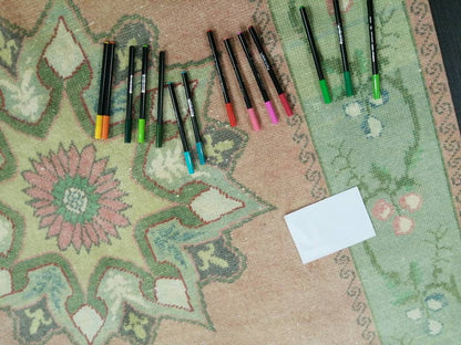 Wool Runner Rug  Muted 4.5 x 10.6 Hand Made Runner Rug Turkish Runner Rug Vintage Runner Rug Hallway Runner Rug Wool Kitchen Runner Rug