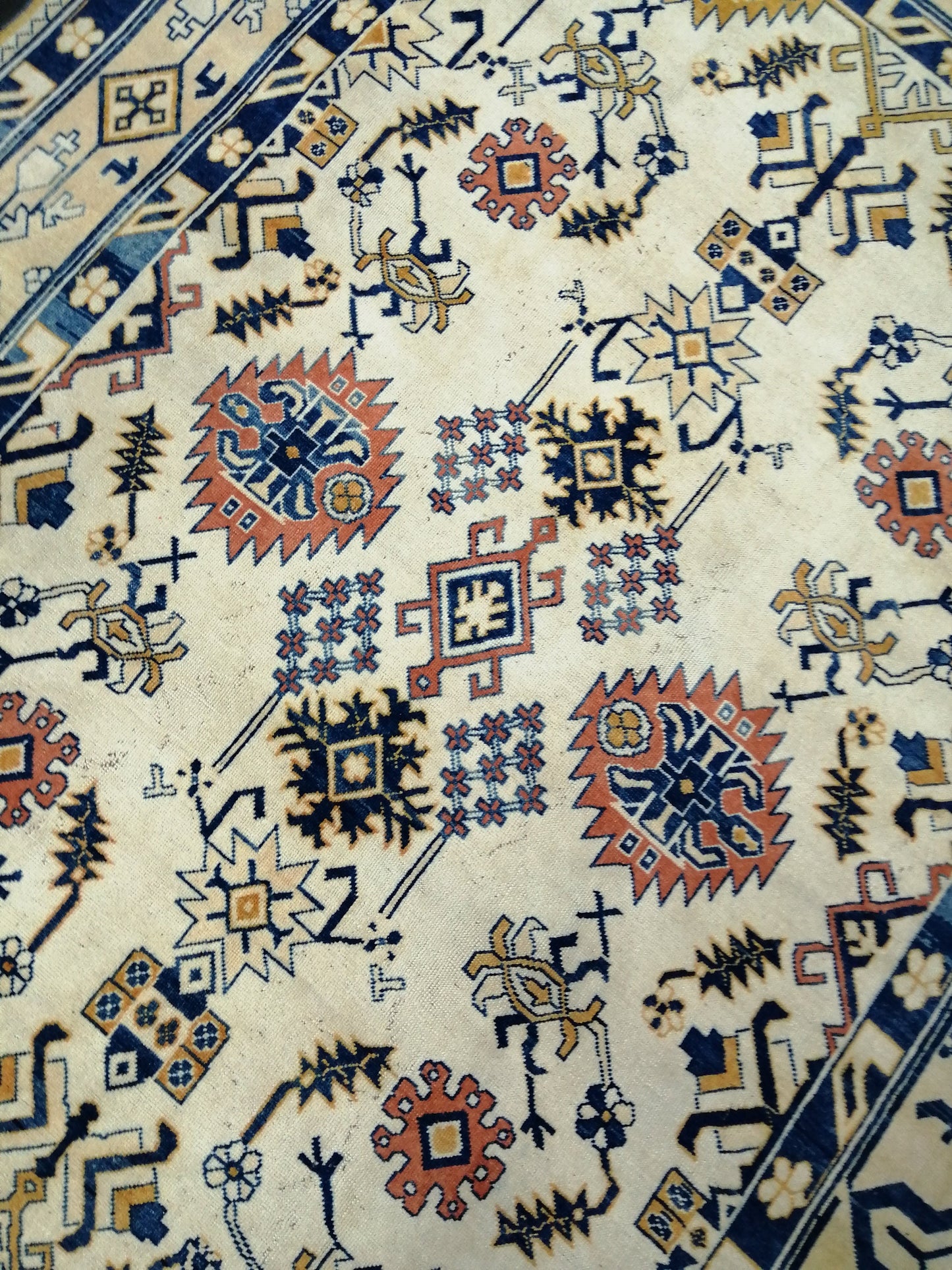 Oriental RUG 9 x 12 Oushak Rug  Blue Persian Rug Navy Vintage Rug 9x12 Oushak Rugs Antique Turkish Rug Muted  Quality Turkish room Rug