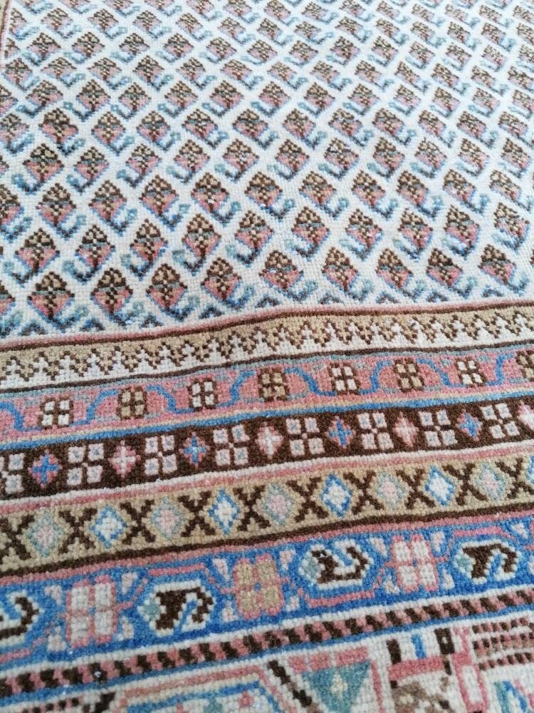 7'2x10'6 persian wool rug, vintage wool rug, oushak hand made rug, bohemian rug, living room rug