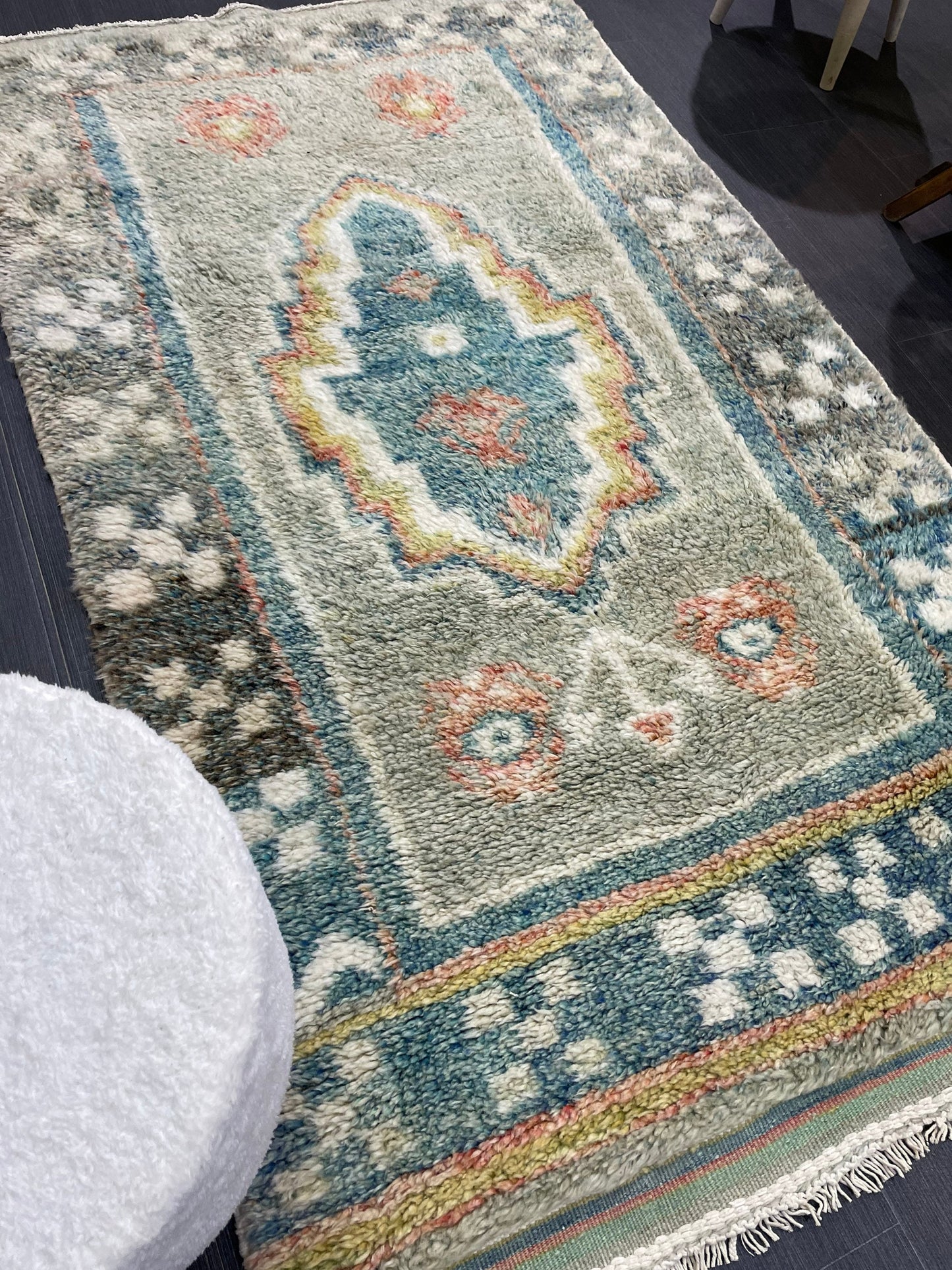 Antique Rug, High Wool Pile 3.5 x 6 Rug,Plush Rug,Handmade Rug,Shaggy Hand Knotted Rug,One Of A Kind Rug, Nomad Rug, Rear Rug