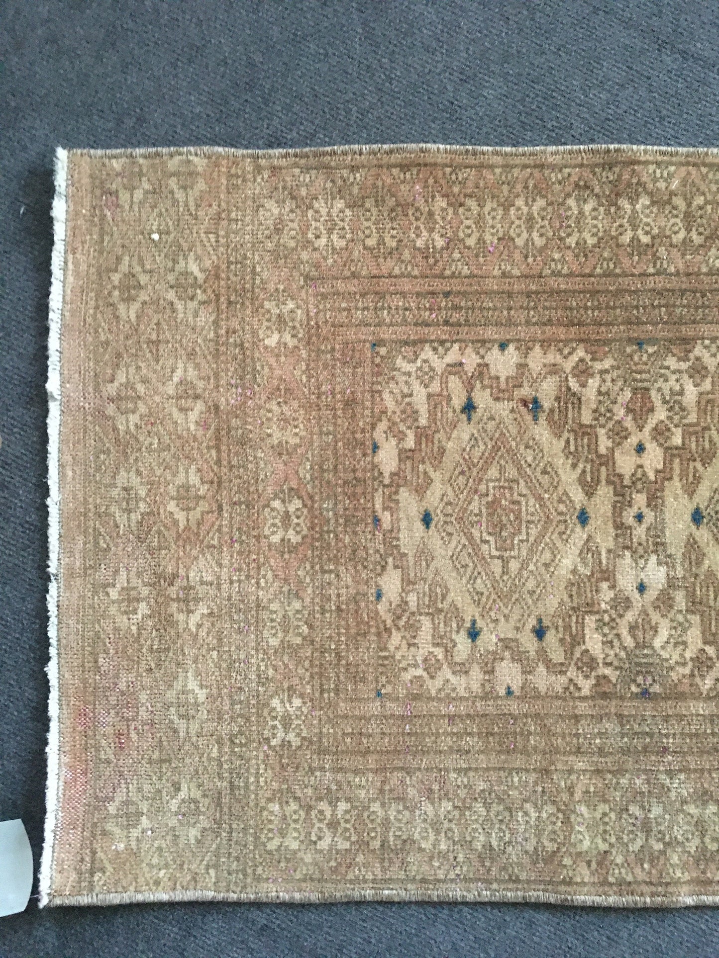 2x6 feet long runner rug, persian handmade mini floor runner, morracon wool rug, vintage turkish runner, nautral brown kitchen muted runner,