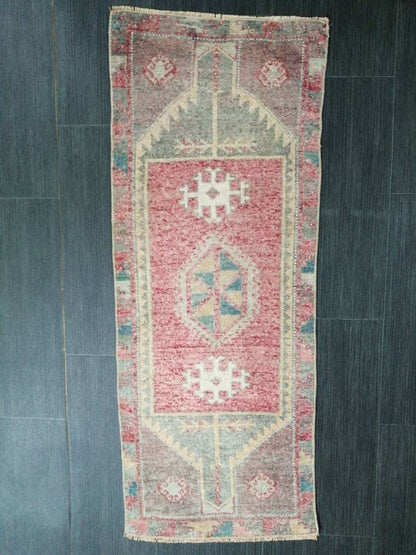 Small Vintage Rug Mini Rug Small Area Rug Turkish Rug Oushak Rug Persian Hand Made Rug Oriental Vintage Rug Door Mat Rug
