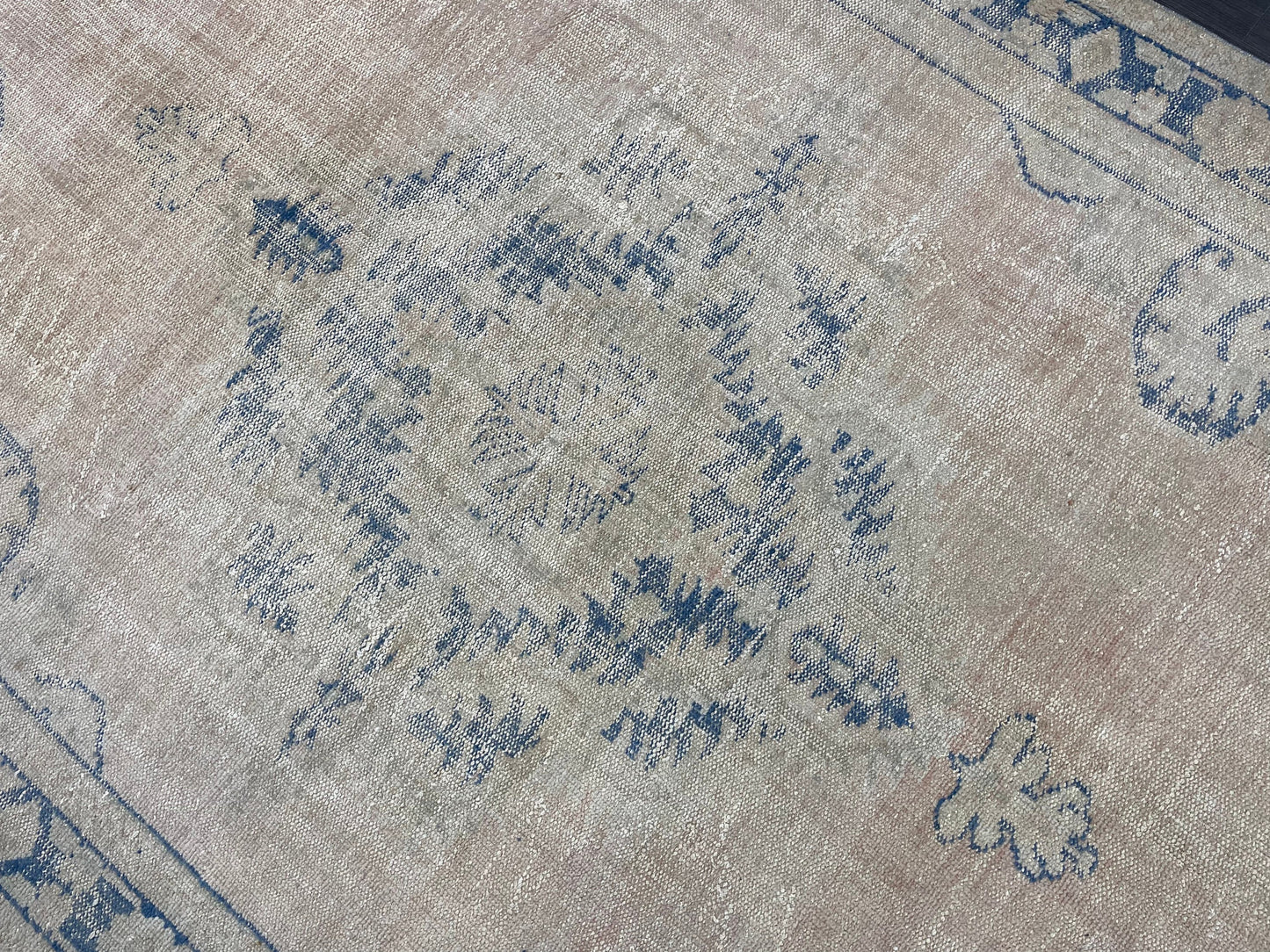 Large MUTED Rug Vintage 7.5 x 11.4 Handmade Rug, Oushak Rug Natural Rustic Rug ORIENTAL Rug Turkish Rug Hand Knotted Neutral Persian rug