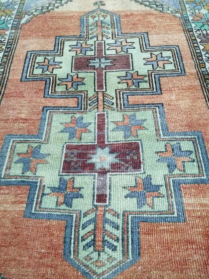 Vintage Rugs, 6.4 x 3.7 Rug, Oushak Rug, Rustic Rug, Bohemian Rug, Turkish Rug, Farmhouse Rug, Vintage Rug, Wool rug