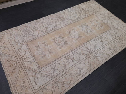 5 x 8.6 muted Turkish Oushak Rug Antique Rug Hand Knotted Rug