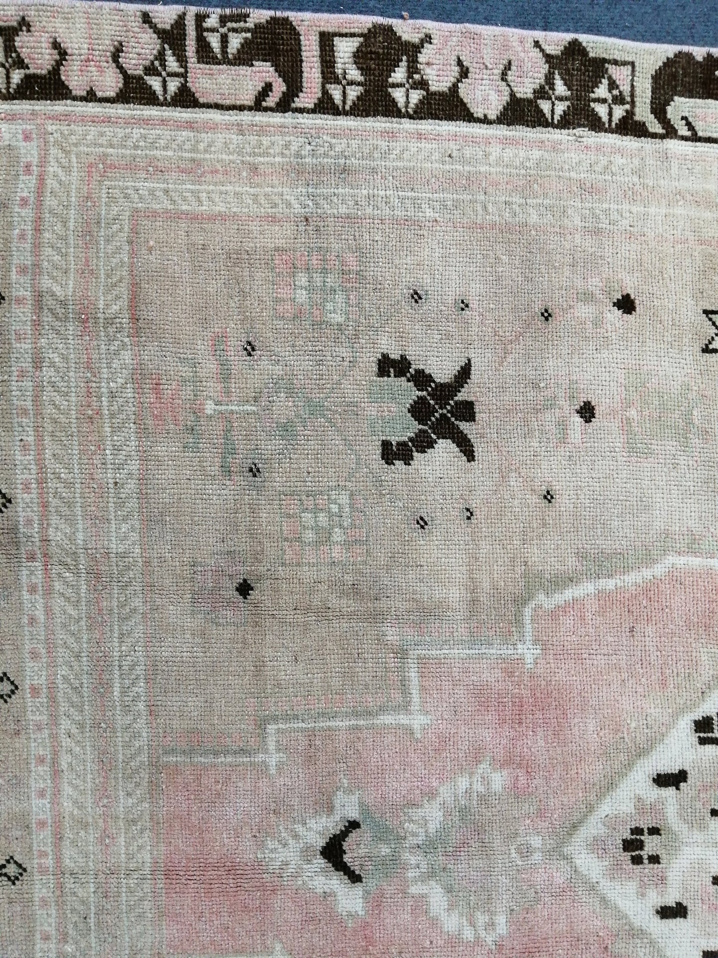 5.2 x 12 Oushak Runner Rug Turkish Runner Rug Vintage Runner Rug Hallway Runner Rug Muted Runner Rug Wool Runner Rug pink Oushak Rug