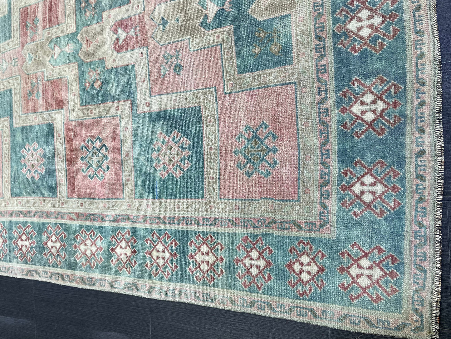 TURKISH Oushak Rug, Vintage Oushak 5 x 11 Rug Wool Hand Knotted Rug Handmade Rugs, Authentic Oushak Rug Fun Rug one of a kind rug