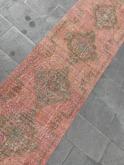 Distressed Vintage Runner Extra Long Turkish Runner 2.7 x 19.7  Stair Runner Rug Vintage Runner XL Oriental Runner Staircase Handmade Runner