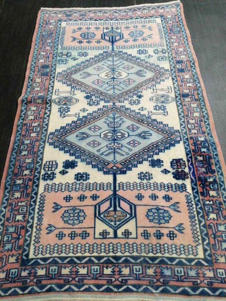 Oriental RUG TURKISH Antique Rug Vintage 5.8 x 3.2 Oushak Rug Vintage Rug Wool Oushak Rug Hand Made Rug Vintage Turkish Rug