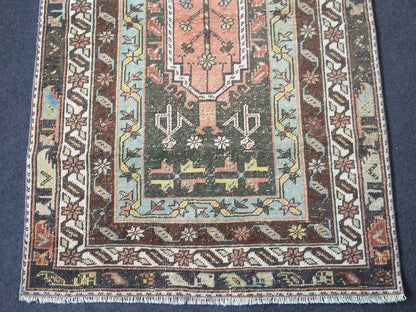 Persian RUG TURKISH Oushak Rug Vintage  Rug Oushak  Rugs  Vintage Runner Rug Wool Oushak Rug Hand Made Rugs Vintage Turkish Rug
