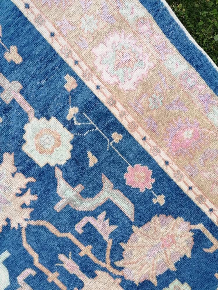 7 x 10.8 Large turkish oushak rug - new oushak rug, large living room rug, hand knotted rug